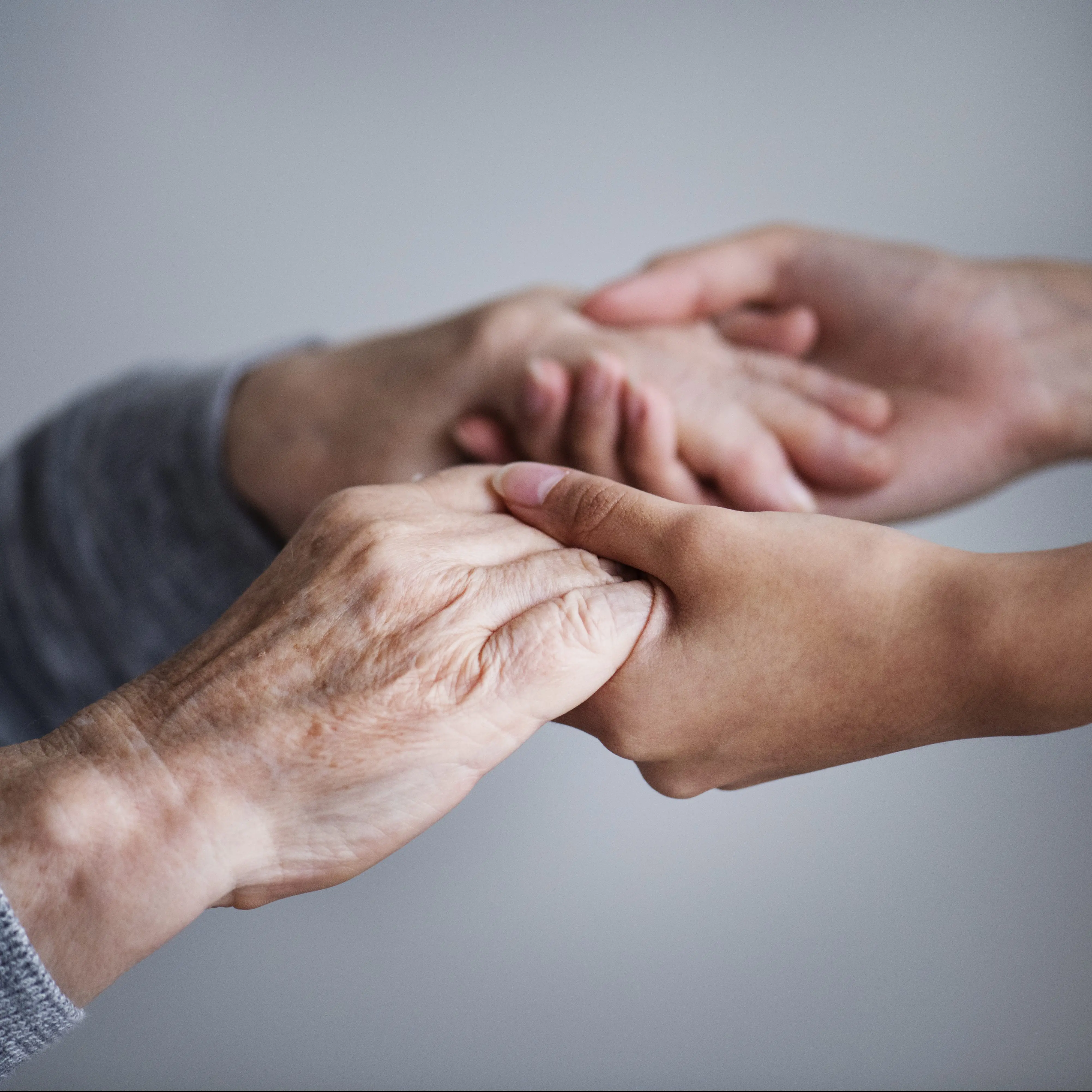 Closeup of a support hands